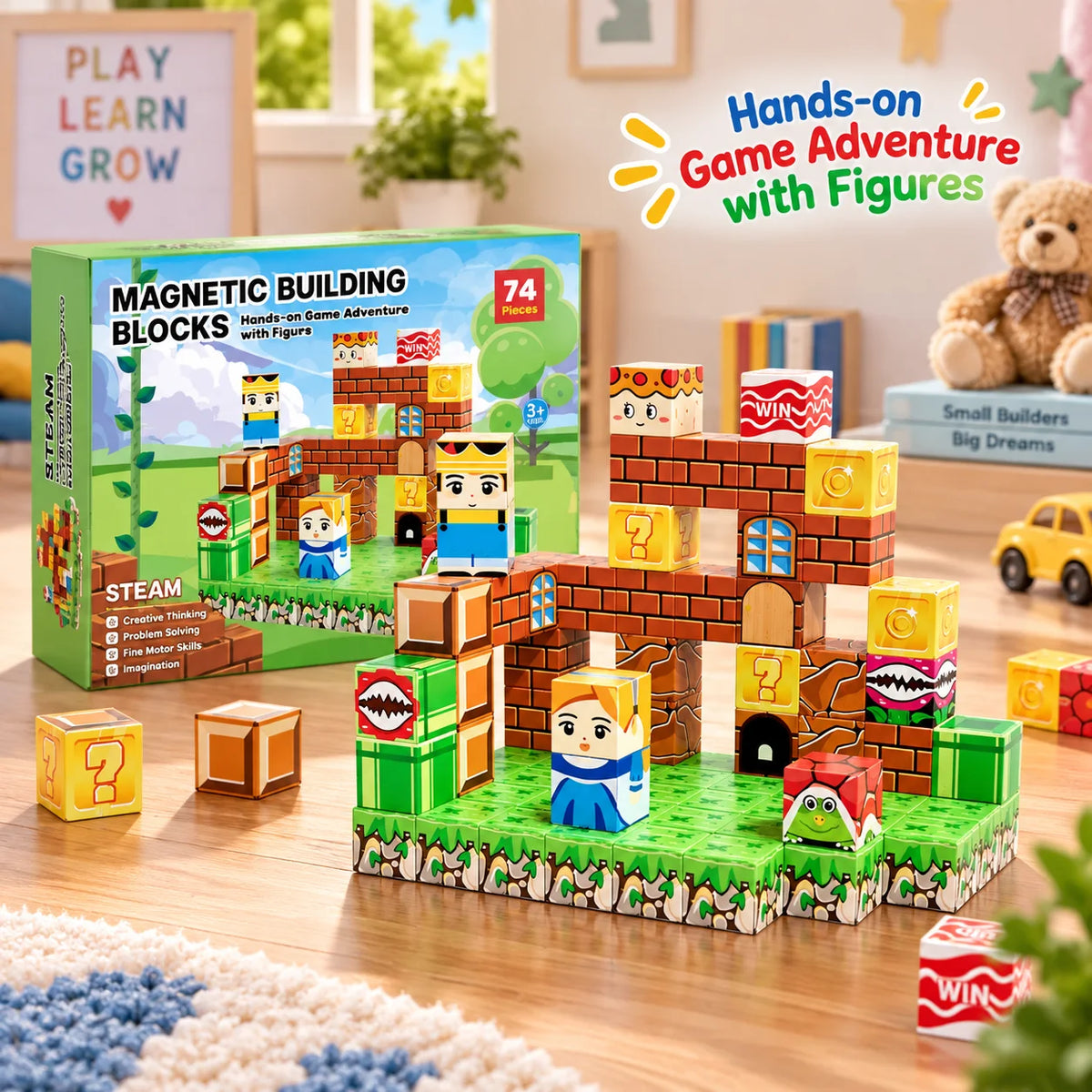 Minecraft Magnetic Building Blocks 100 Pcs for Kids