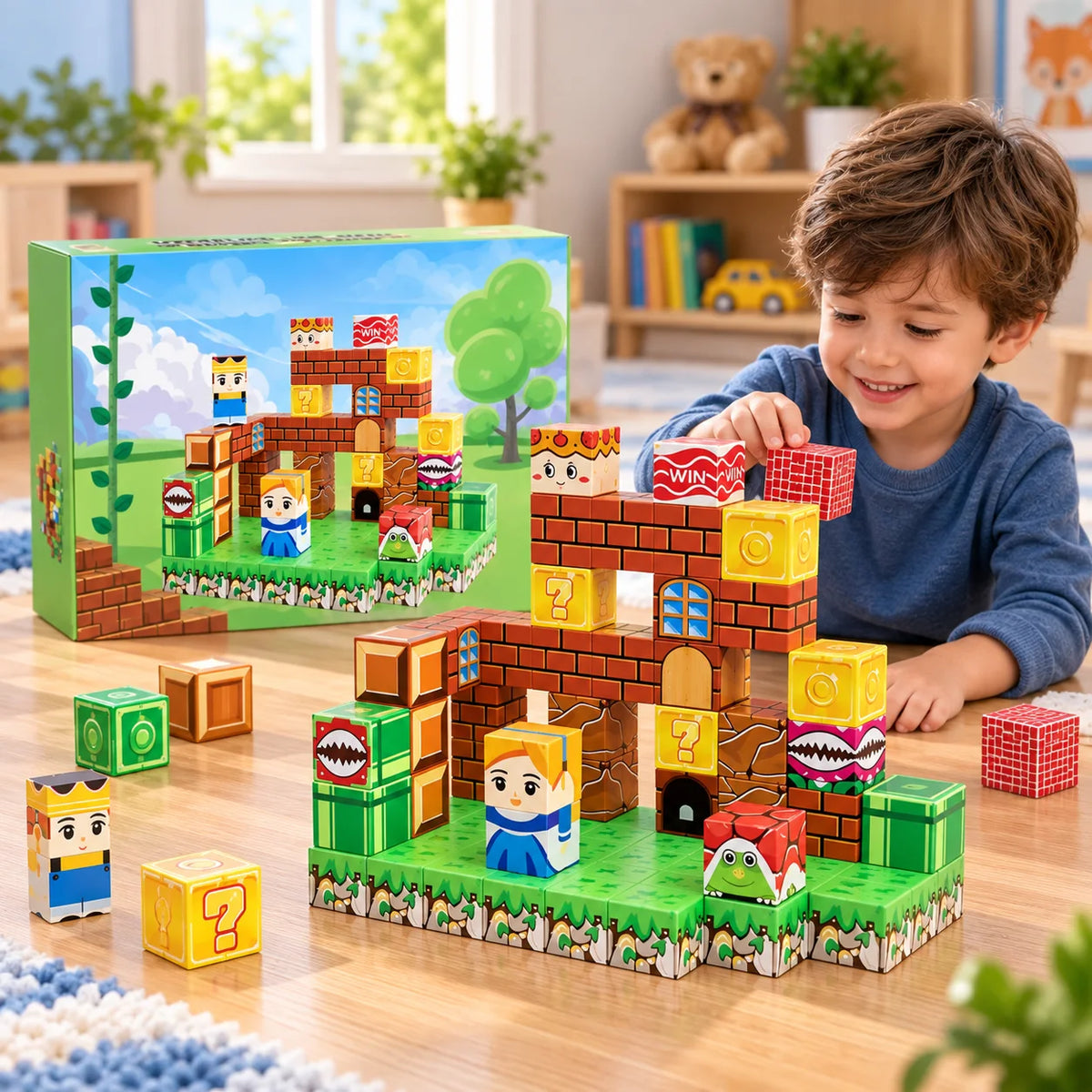 Minecraft Magnetic Building Blocks 100 Pcs for Kids