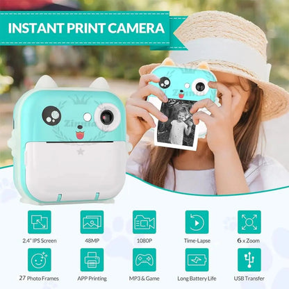 Children's photo printer with cartoon design 