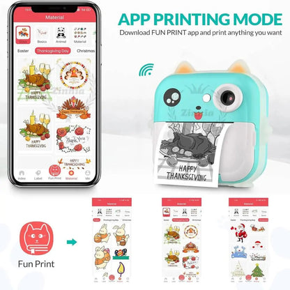Children's photo printer with cartoon design 