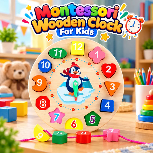Montessori Wooden Clock For Kids