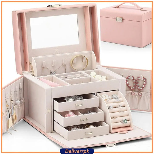 Multi Layered Jewellery Organizer Box Deliverr.pk