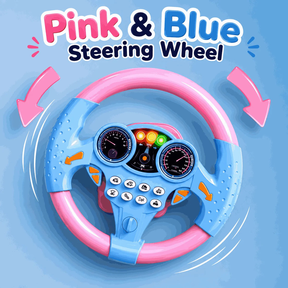 Multifunctional Steering Wheel Toy For Kids 