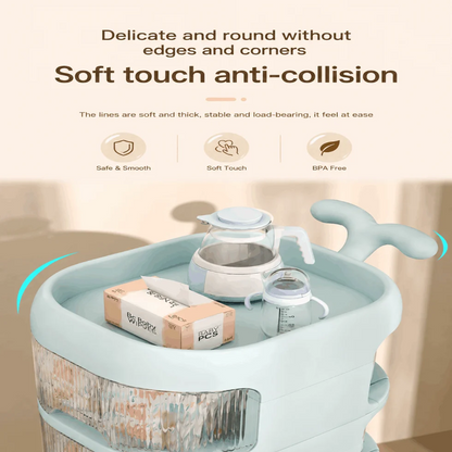 Multipurpose Baby Supplies Storage Trolley
