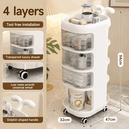 Multipurpose Baby Supplies Storage Trolley