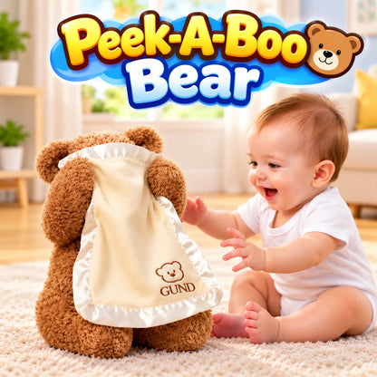 Peek-A-Boo Teddy Bear Toy With Motion and Sound for Kids
