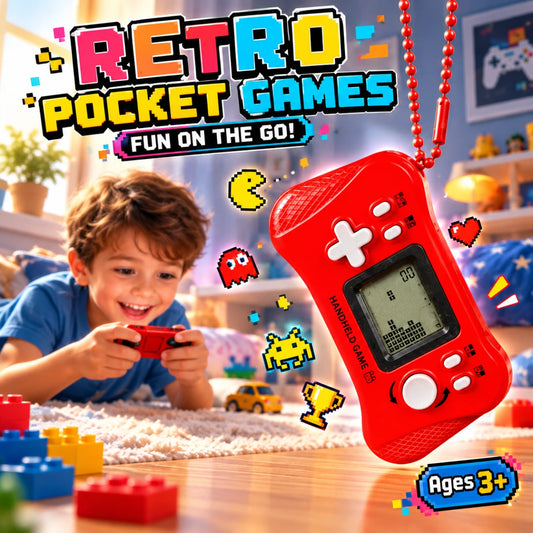 Portable Retro Tetris Console Brick Game Handheld Gaming Device