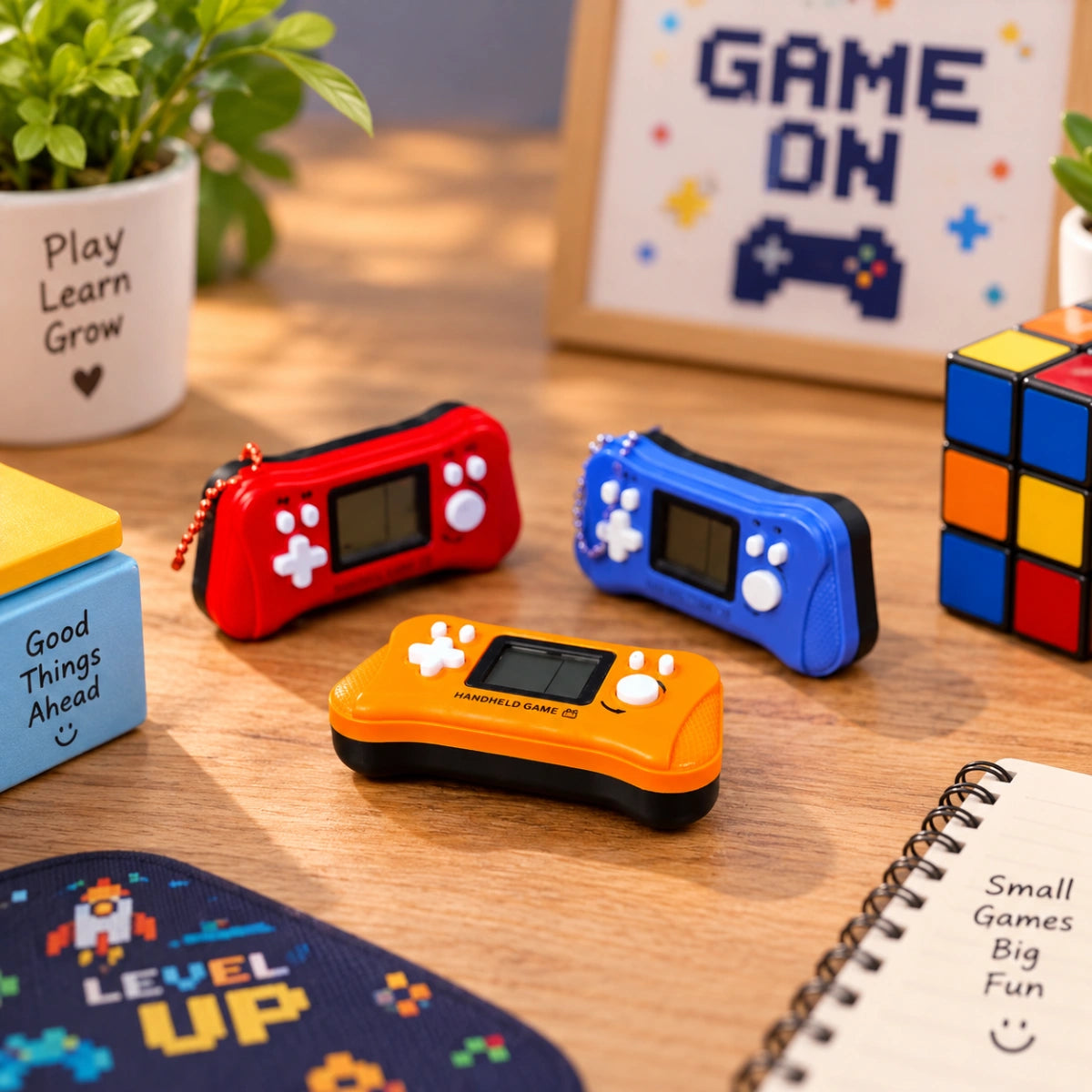 Portable Retro Tetris Console Brick Game Handheld Gaming Device