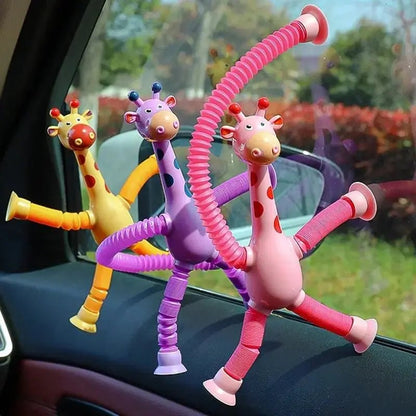Telescopic Giraffe Toy with Suction Cup Cartoon Toy - Toynix