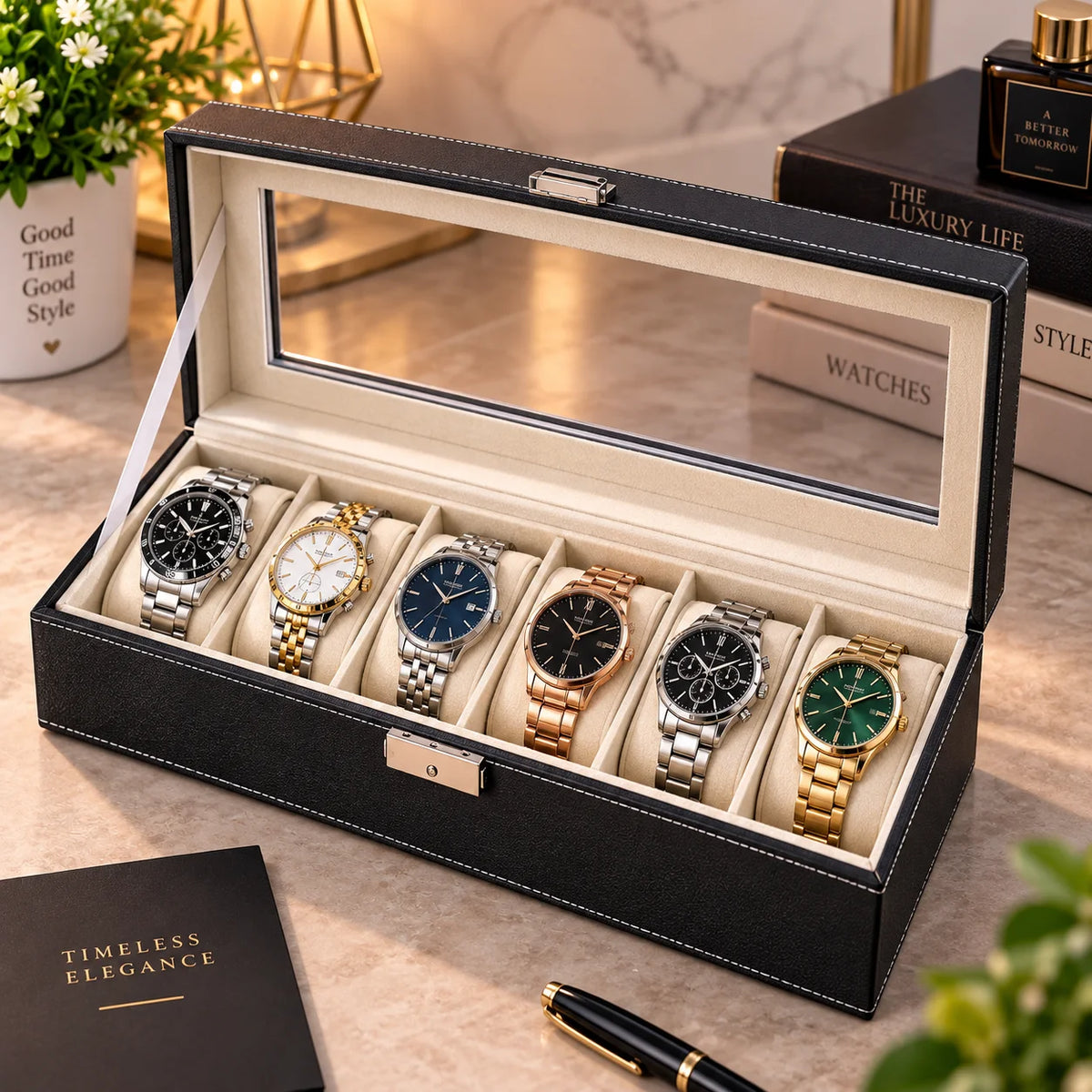 Premium Watch Organizer Box for Elegant Watch Storage and Display