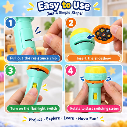 Projector Flashlight for Kids Fun Learning - Deliverrpk