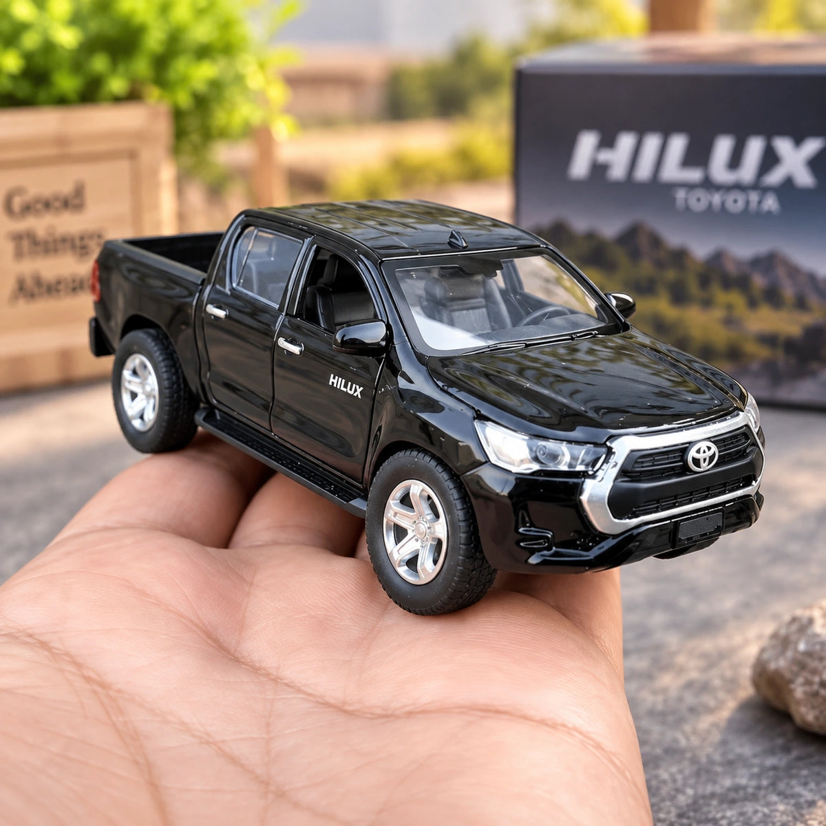 Pull - Back Metal Diecast 4x4 Revo Hilux For Kids