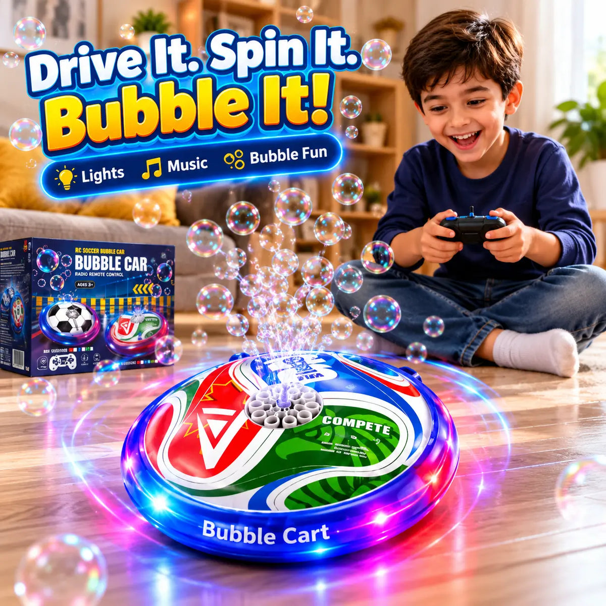 RC bubble soccer ball toy for kids designed for indoor football play