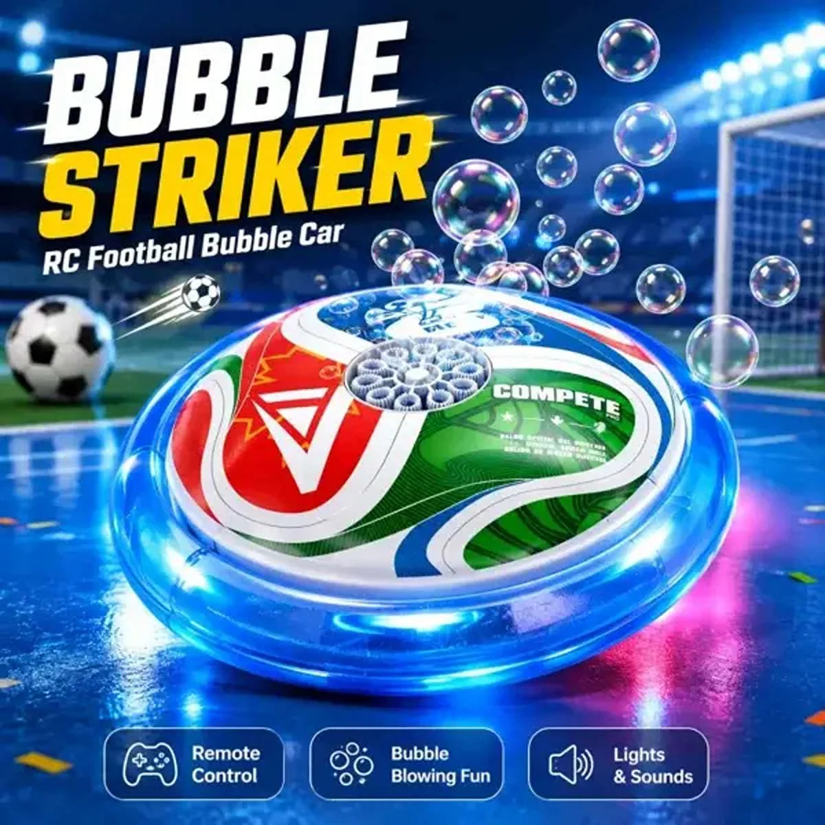 RC bubble soccer ball toy for kids designed for indoor football play