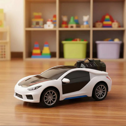 Rechargeable remote control car with 3D lights and spray effect, LED RC drift car