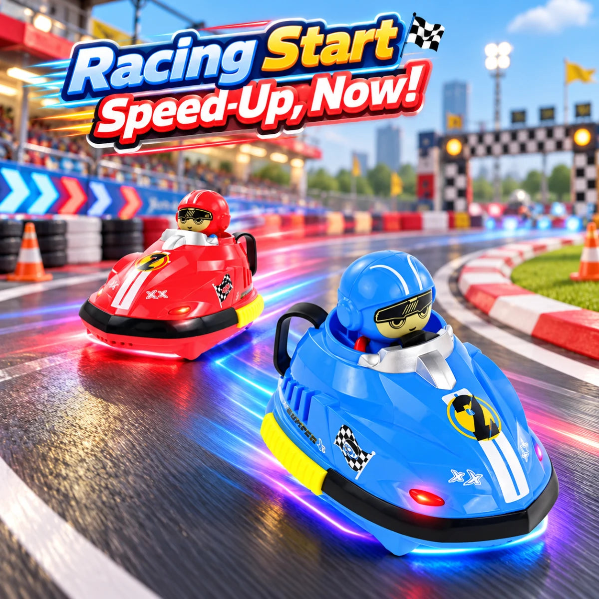 Remote Control Battle Bumper Cars for 2 Players