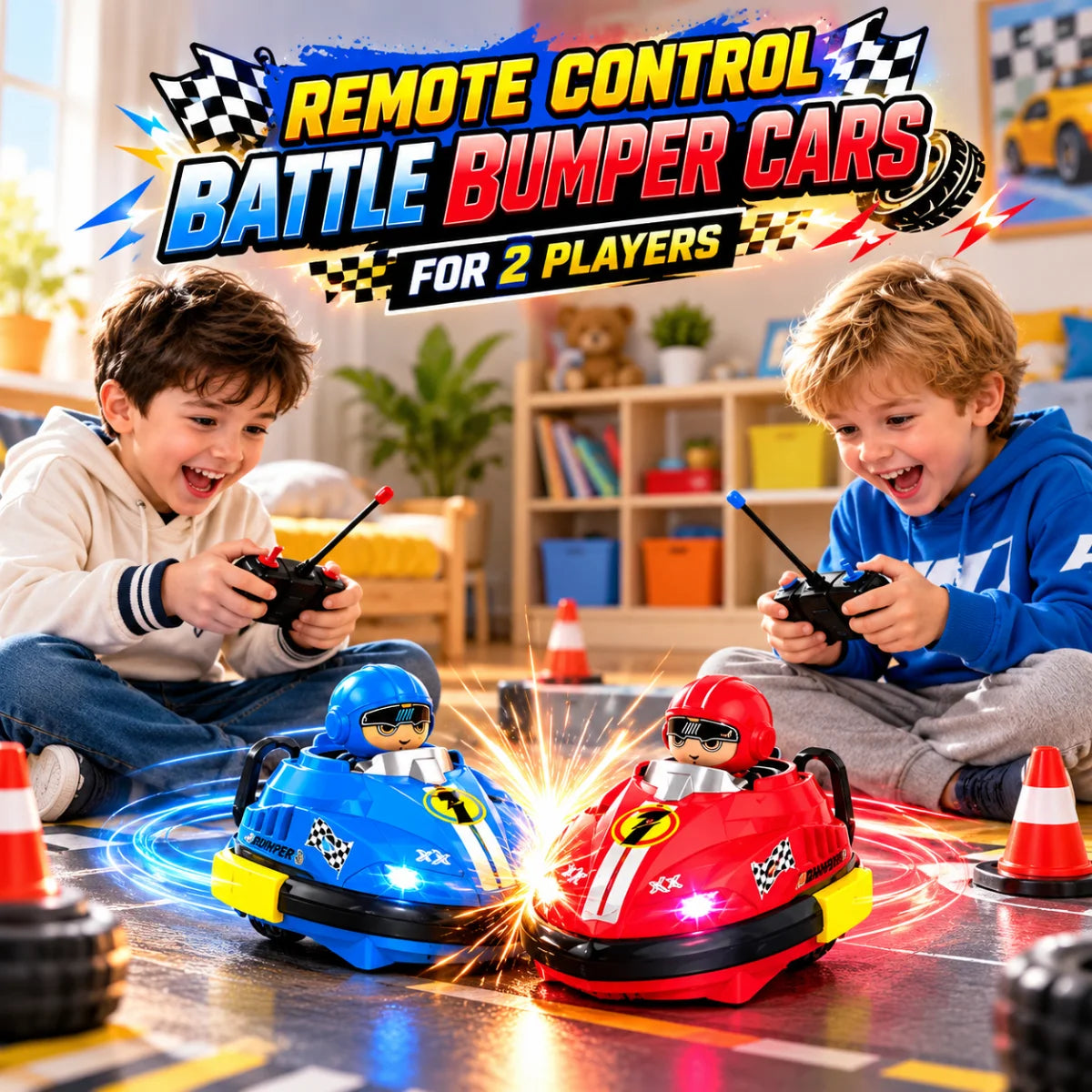 Remote Control Battle Bumper Cars for 2 Players