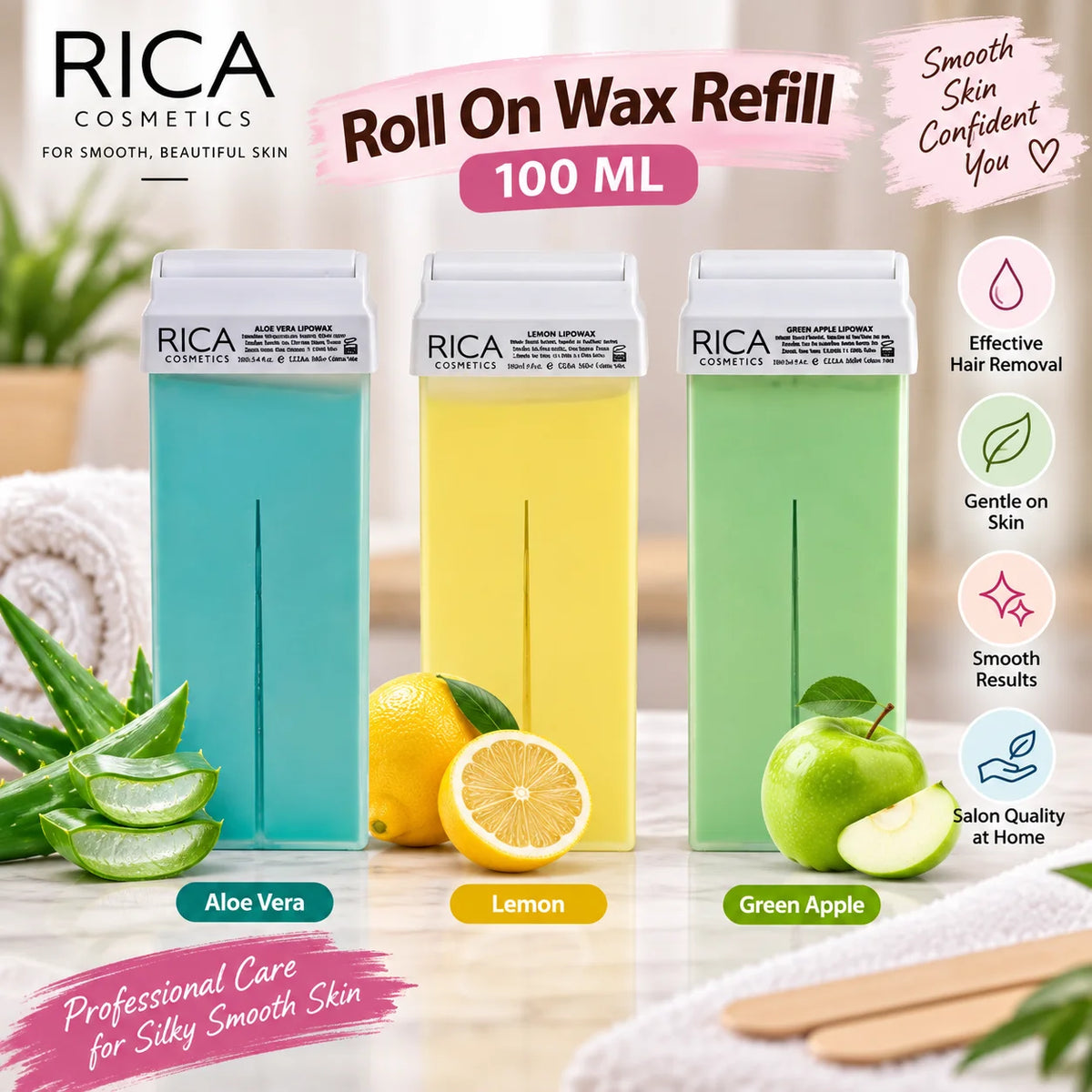 Rica Roll On Wax Refill - 100 ML deliverrPK