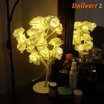 Rose Flower Desk Tree Lamp - Deliverrpk