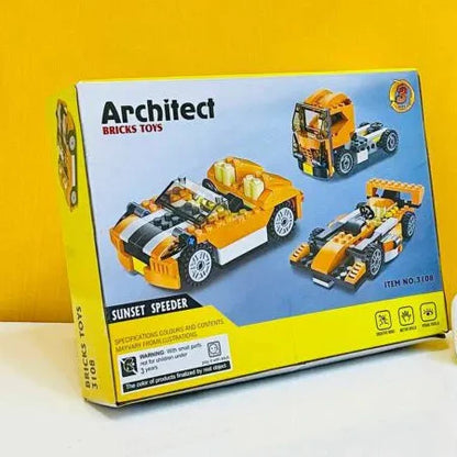Architect 3-in-1 Speed Car Building Blocks Set – 119 Pieces DIY Racer Toy