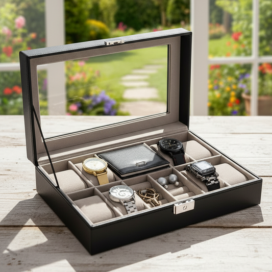 Watch And Jewelry case Display Holder - 8 slot