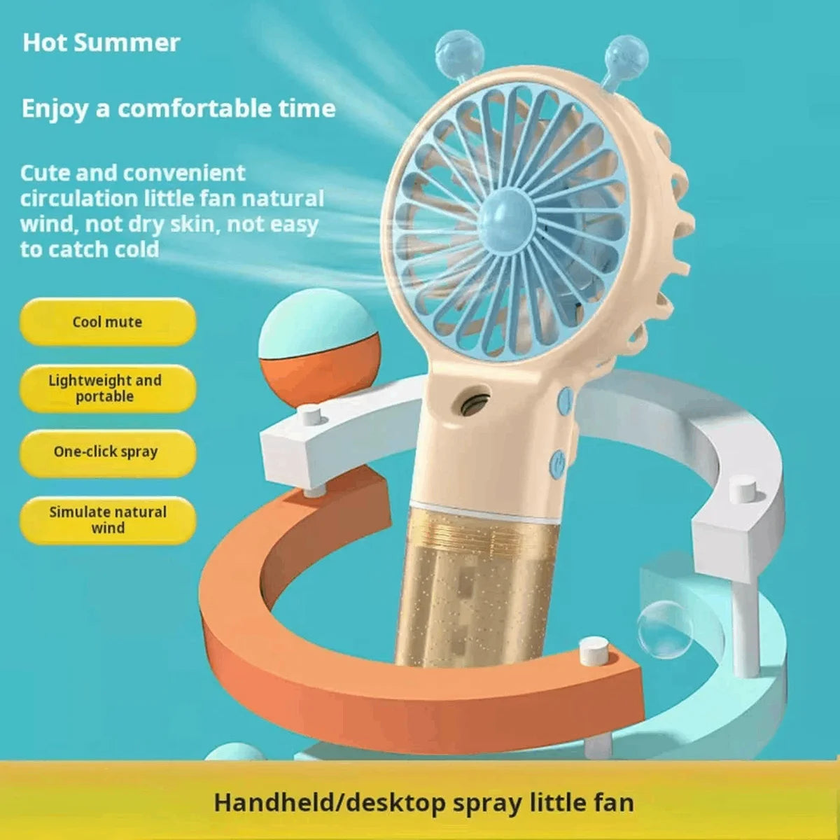 Mini Portable Rechargeable Spray Cooling Fan