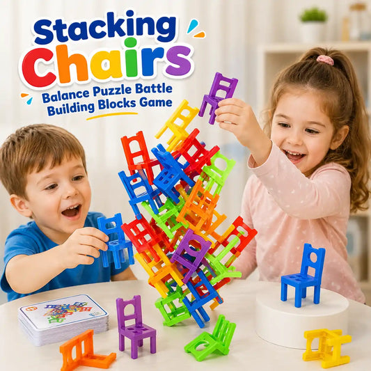 Chairs Balance Puzzle Battle Building Blocks Game - deliverrpk