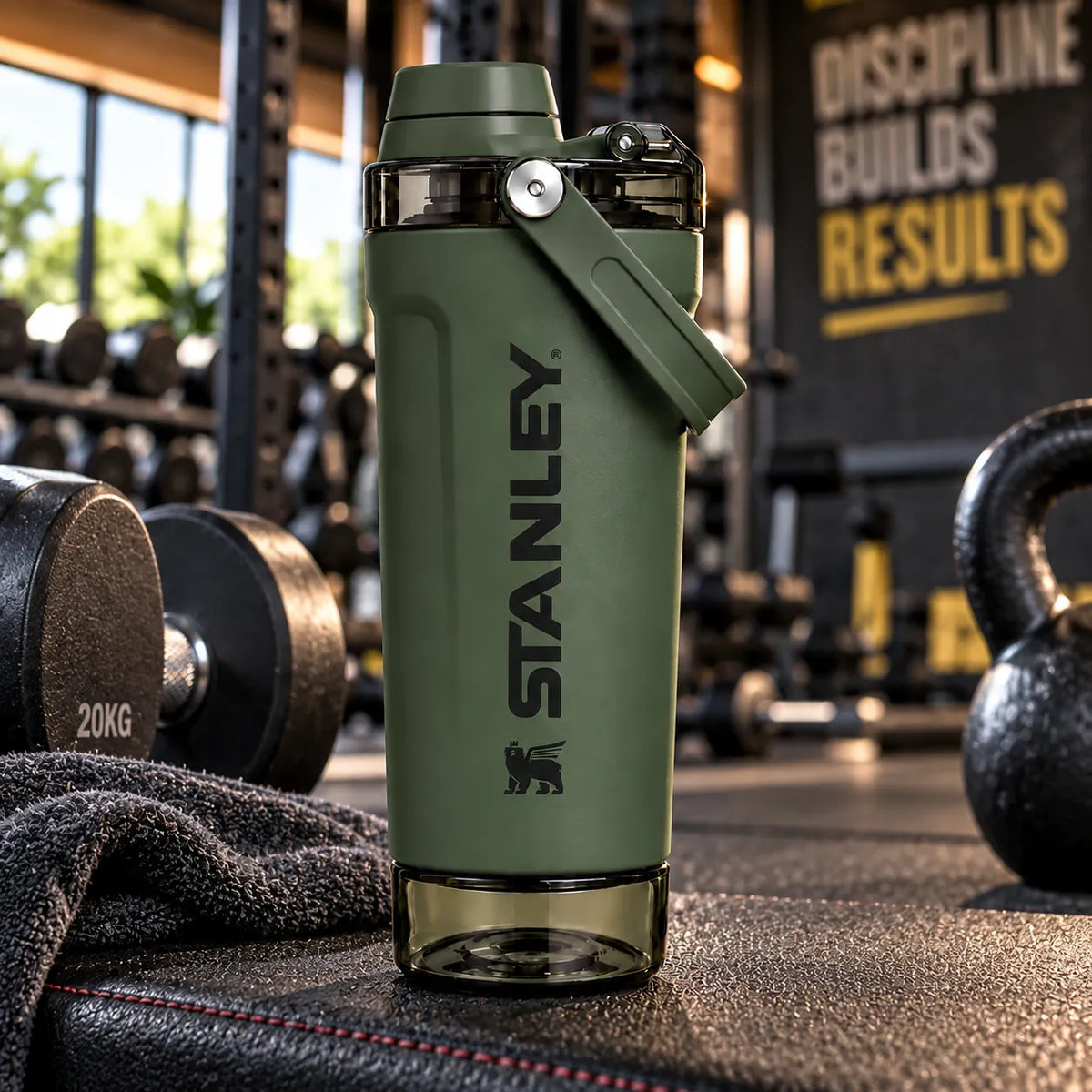 Stanley Protein Shaker Bottle 600ml Stainless Steel Sports Gym Bottle