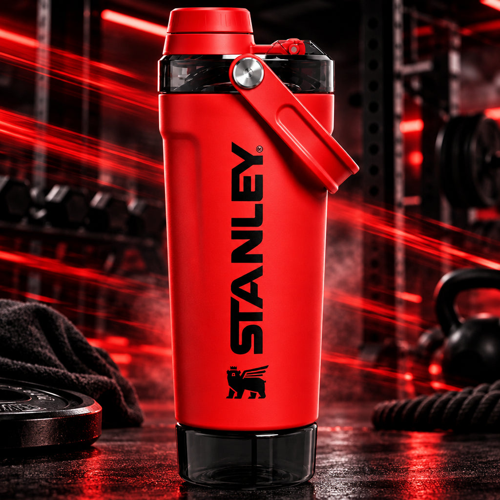 Stanley Protein Shaker Bottle 600ml Stainless Steel Sports Gym Bottle