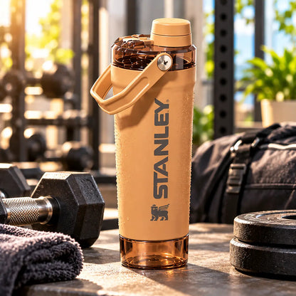 Stanley Protein Shaker Bottle 600ml Stainless Steel Sports Gym Bottle