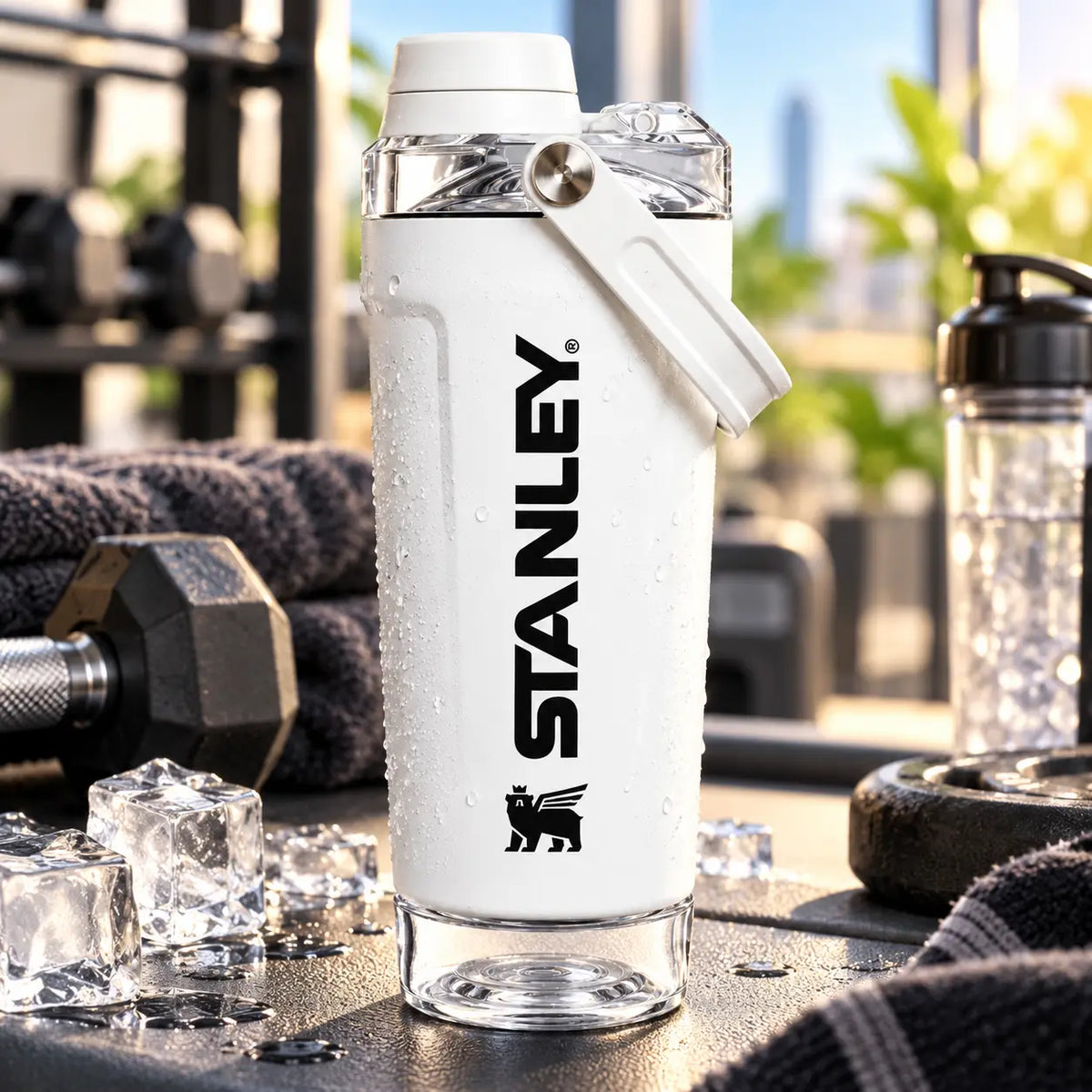 Stanley Protein Shaker Bottle 600ml Stainless Steel Sports Gym Bottle