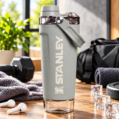 Stanley Protein Shaker Bottle 600ml Stainless Steel Sports Gym Bottle