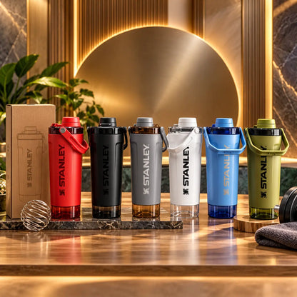 Stanley Protein Shaker Bottle 600ml Stainless Steel Sports Gym Bottle