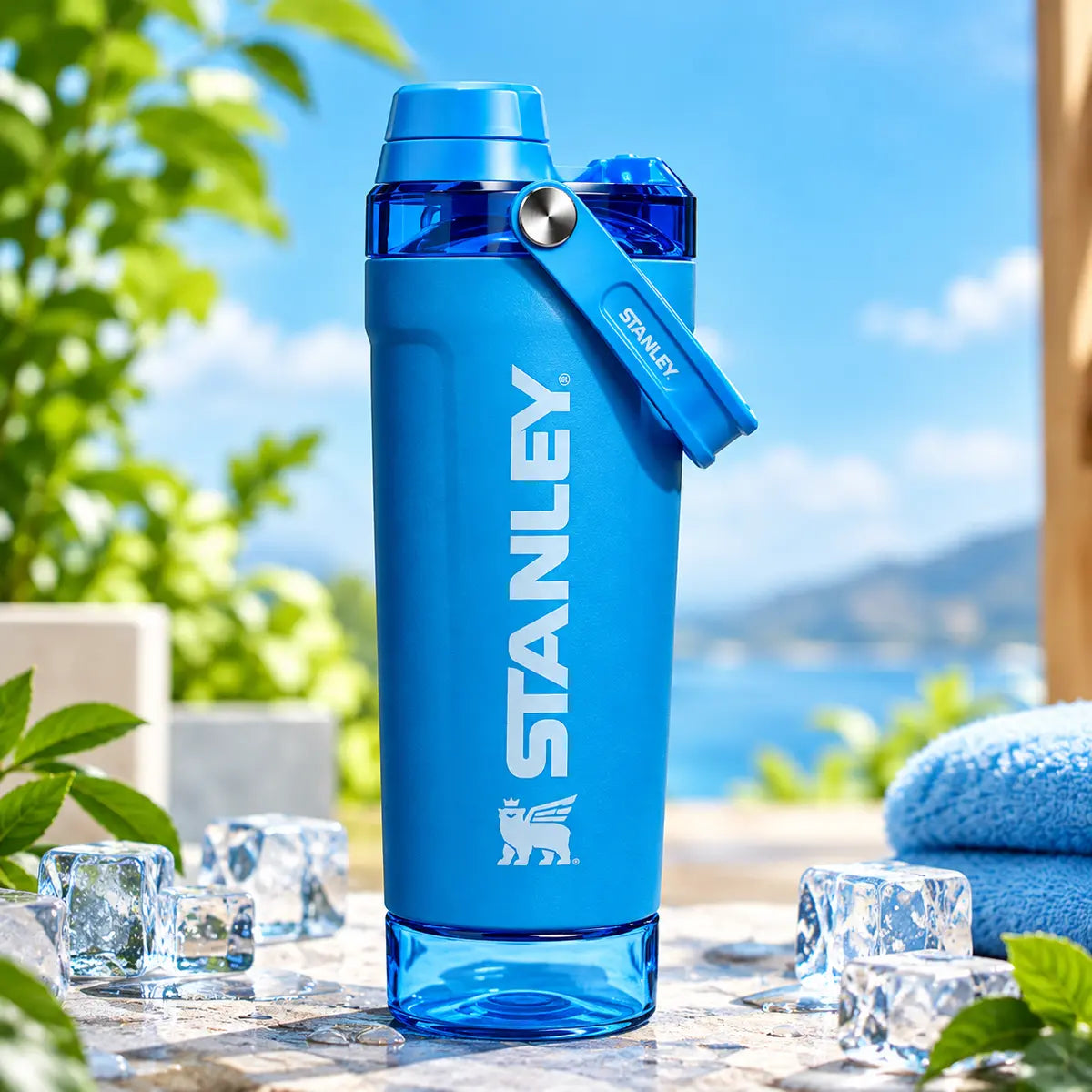 Stanley Protein Shaker Bottle 600ml Stainless Steel Sports Gym Bottle
