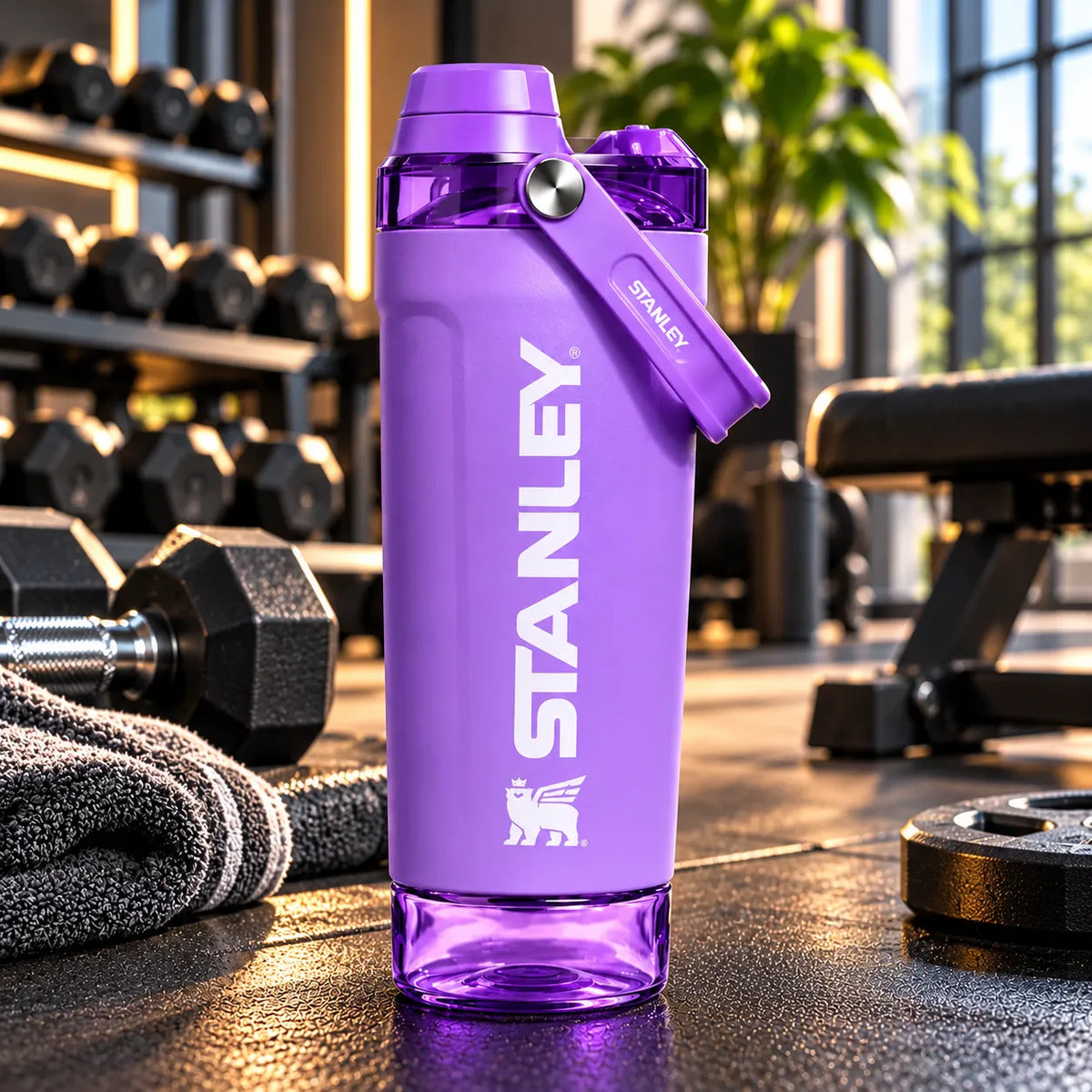 Stanley Protein Shaker Bottle 600ml Stainless Steel Sports Gym Bottle