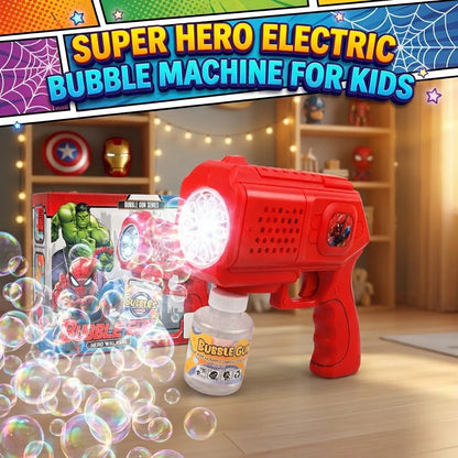 Super Hero Electric Bubble Machine for Kids (Random Color)-deliverrpk