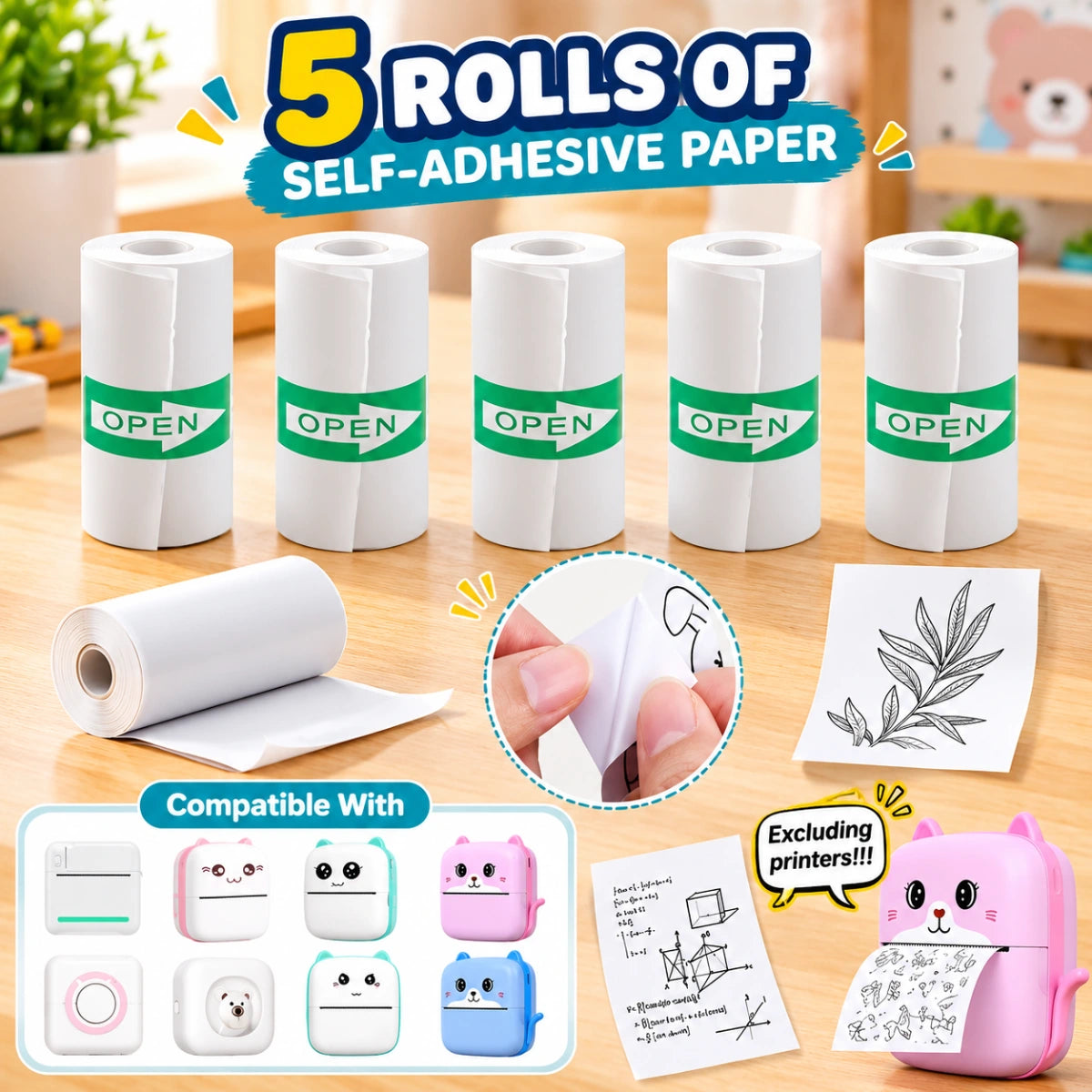 Thermal Portable Mini Printer Paper Roll for Mini Thermal Printer