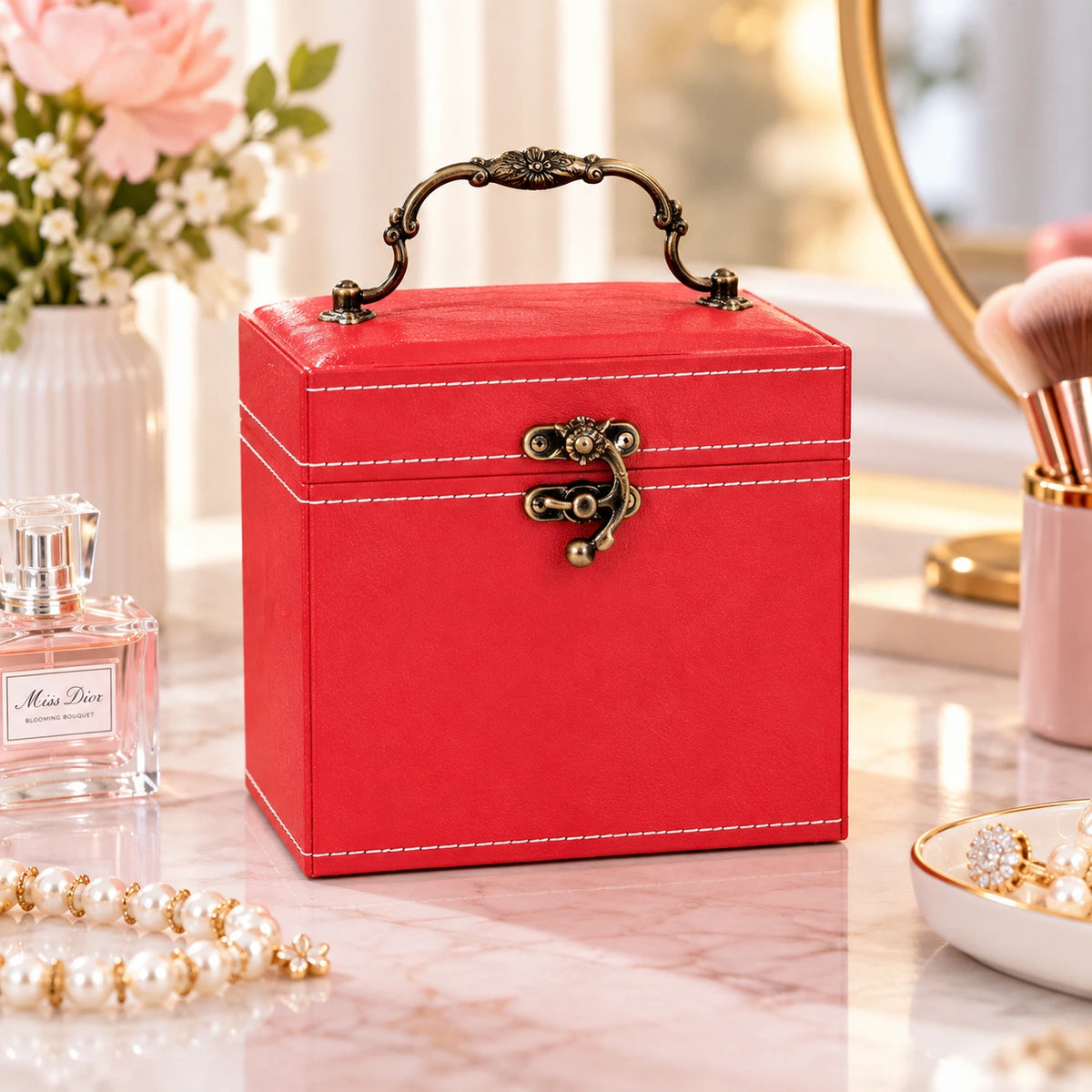 three layer velvet jewellary box - deliverrpk
