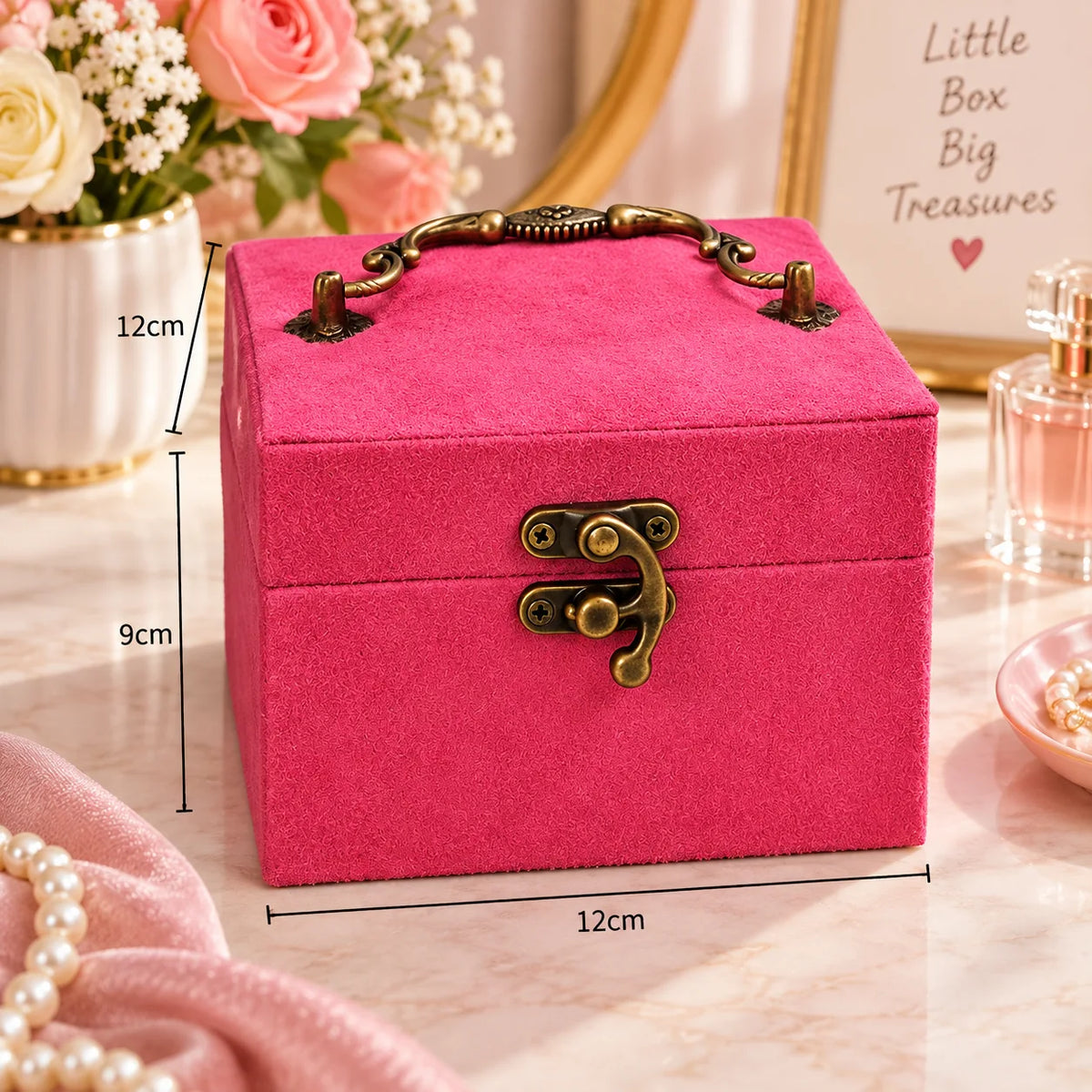 three layer velvet jewellary box - deliverrpk