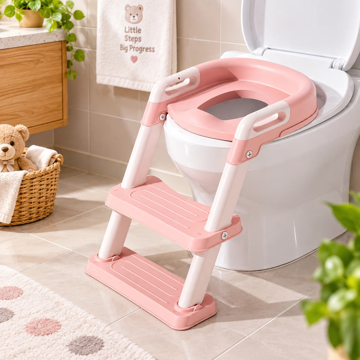 Toilet Trainer for Kids with 2 Step Ladder