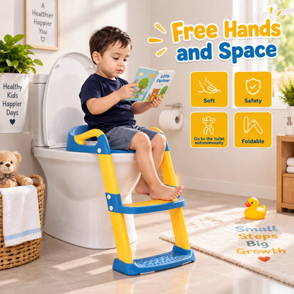Toilet Trainer for Kids with 2 Step Ladder
