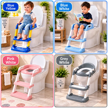 Toilet Trainer for Kids with 2 Step Ladder