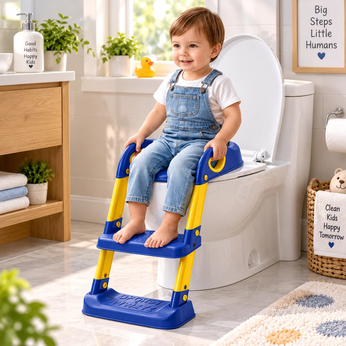 Toilet Trainer for Kids with 2 Step Ladder