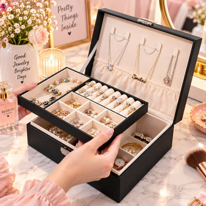Two Layer Jewelry Storage Holder Box (YS)