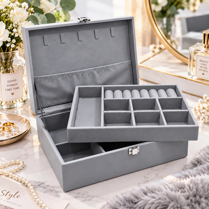 Two Layer Jewelry Storage Holder Box (YS)