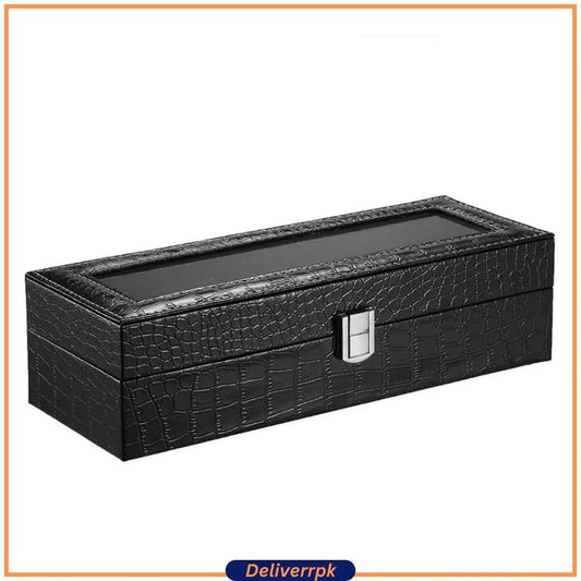 Watch Case (6 Slot-Textured) Deliverr.pk