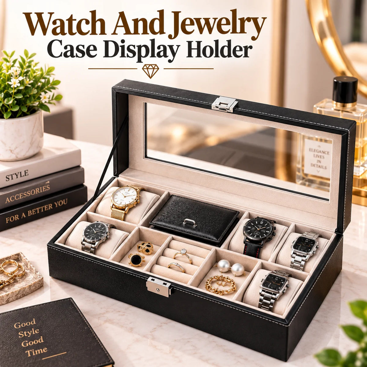 Watch And Jewelry case Display Holder - Deliverrpk