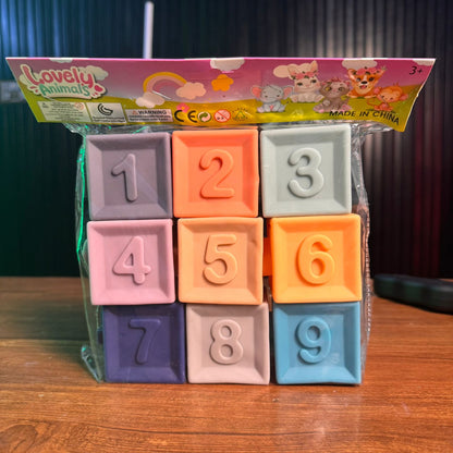 Large Soft teethers Building Blocks Numbers and Shapes For Kids