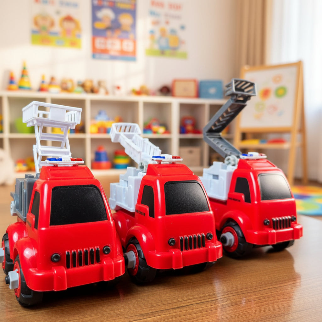 DIY Fire Rescue Truck for Kids – STEM Building Toy