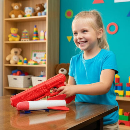 Catapult Gun With Foam Rocket For Kids